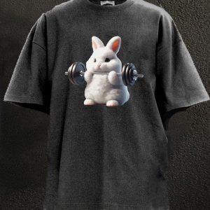 weightlifting rabbit Washed Gym Shirt