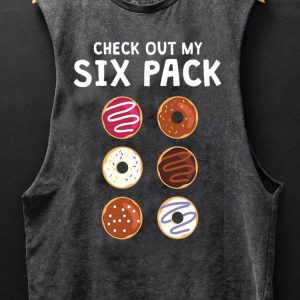 Check Out My Six Pack Scoop Bottom Cotton Tank